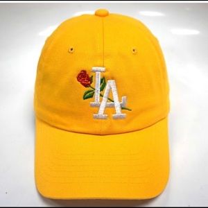 Los Angeles Dodgers Rose LA Dad Hat Slouch Cap